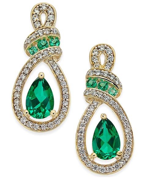 macy's emerald earrings